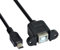 Câble de Montage sur Panneau Femelle USB B 50 cm avec vis à Micro USB 5 Broches mâle