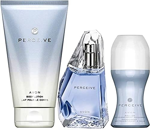 Avon Set Perceive EDP Spray, Körperlotion und Deoroller