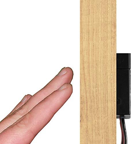 Interruptor táctil led atenuable de madera invisible 12 V/50 W / 4,16 A como máximo, empotrable en muebles