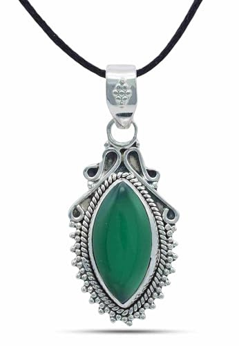 mantraroma Kettenanhänger 925 Silber ANULA mit Edelstein