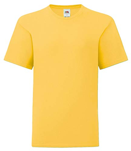 Fruit of the Loom Kids Iconic T-Shirt Größe 104-164, Farbe:sonnenblumengelb, Größe:140