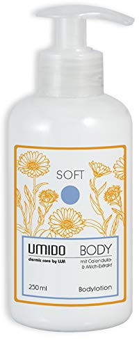 UMIDO Body-Lotion Spender 250 ml Calendula-Extrakt & Milch-Extrakt | ohne Parabende | Feuchtigkeitsmilch | Körper-Lotion | Body-Creme | Pflege-Lotion | Bodymilk