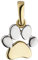 Jobo Damen-Anhänger Pfote aus 8 Karat 333 Gold Bicolor