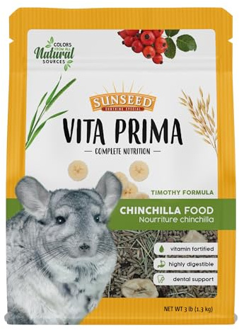 Sunseed Vita Prima Chinchilla Food - 3 Lb Resealable Bag