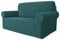 MAXIJIN Super Stretch Sofabezug für 2-Sitzer, 1 Stück, Universal-Sofabezug, Jacquard, Spandex, Sofaschoner für Hunde und Haustiere (2-Sitzer, Schwarzgrün)