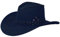 Alsino Cowboyhut Hut Faschingshut Cowboy Karneval Westernstyle Karnevalskostüm Faschingskostüm Herren Damen Leder Unisex Onesize (dunkel blau)