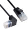 xiwai Câble Ethernet ultra fin Cat6 RJ45 coudé vers droit UTP Câble patch 90° Cat6a LAN pour ordinateur portable, routeur, TV Box (1 m)