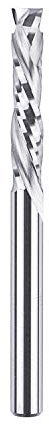 SpeTool Fresas para Madera 4mm Fresa de Ranurar Compresión Fresa Helicoidal HRC55 Longitud de Corte 22mm CNC Fresa Espiral Brocas Enrutador Carburo Sólido de Fresado para Corte de Madera, Tallado