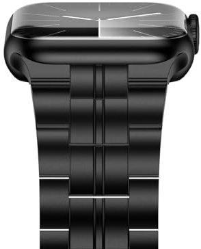 iiteeology Compatible with Apple Watch Ultra 2 Band, Ultra/Series 10 46mm Genuine Titanium Apple Watch Bands for Men, Black Titanium