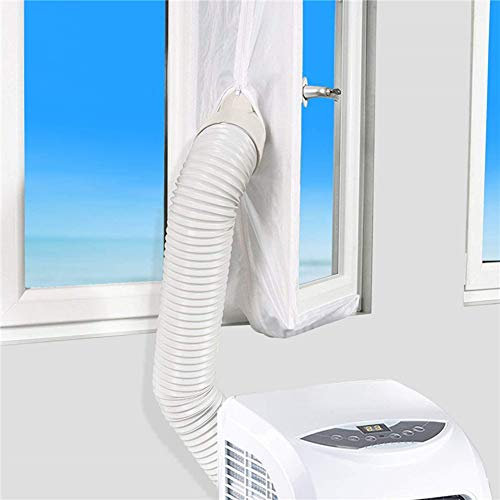 300CM Sello de Ventana para Aire Acondicionado Portátiles y Secadoras, Airlock para Ventana Universal con Cremallera, Parada de Aire Caliente, Fácil Instalación Evita La Entrada de Mosquitos