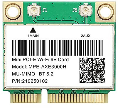 MPE-AXE3000H WiFi 6E 2.4G/5G/6G Mini PCI-E Scheda Wifi per Intel AX210 2974Mbps Bluetooth 5.2 802.11ax MU-MIMO Di AX200 Adattatore wireless per laptop Windows 10