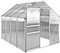 Gewächshaus Frühbeet Treibhaus Pflanzhaus mit 2 Dachfenstern Basic 6 253x192x194 cm