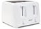 PIFCO® Essentials White Toaster 4 Slice - Dual Control with 6 browning Levels & Anti-Jam Function - Easy to Clean with Removable Crumbs Tray 1400W