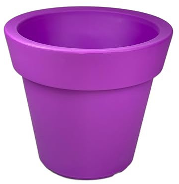 Design-Pflanzkübel XXL Gemma Pflanzgefäß, Pflanzentopf/hochwertiger Kunststoff/Ø 50 cm, 40 Liter, H: 44 cm UV-beständig (Pflanztopf Farbe: Violett)