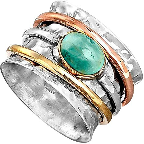 Ringe vergoldete europäische Edelsteinringe Tricolor und Hochzeit Vintage und Herrenglas amerikanische Damenringe Ringe Gold Schlicht (A-001, 9)