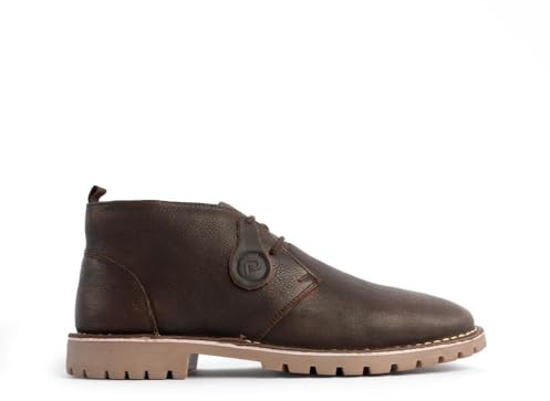 Popps COOPER Mens 100% Real Leather Smart Casual Lace Up Ankle Chukka Desert Boots