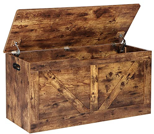 Timberer 100,1 cm Aufbewahrungstruhe, Holztruhe, Aufbewahrungsbank, großer Aufbewahrungskoffer