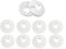SuSohr Pack of 10 Plastic Radiator Pipe Collars Pipe Covers for 15 mm Diameter Pipe (White)