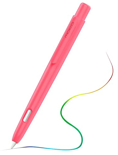 MoKo Custodia Compatibile con Apple e Pencil, Cover Protettiva Retrattile per Apple Pencil con Clip, Custodia Rigida Supporta Doppio Tocco, Anguria Rossa