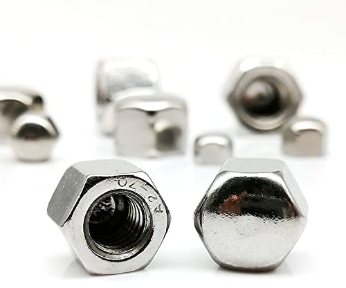 1/2/5/10 Stück M3 M4 M5 M6 M8 M10 M12 M14 M16 DIN917 304 Edelstahl Sechskant Hexagon Dekor kurze niedrige Abdeckkappe blinde Eichelmutter-10 Stück M4