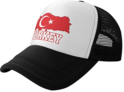 Damen Herren Baseball Cap Türkei Türkiye Flagge Türken Landkarte Baseballkappe Baumwolle Distressed Basecap Reine Farbe Hip-Hop-Hut Für Sport Draussen Reisen