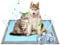 FreeCon Pet Cooling Mat for Dogs Cats Extra Large 90×60cm, Washable Self Cool Ice Silk Pad Reusable Puppy Soft Thick Cushion Bed Cover Double Sided Available for All Seasons (Blue & Grey)