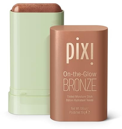 Pixi On-The-Glow Bronze - Richglow, Bronceador Hidratante En Barra Con Color, Ginseng, Aloe Vera Y Extractos De Frutas, Para Mejillas Y Labios, 19 G (0.6 Oz), Sin Parabenos