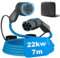 HomeMiYN Typ 2 Ladekabel für Elektroautos 22kW 7m mit Tasche Ladekabel Elektroauto Typ 2 3-Phasig für E Auto IP55 Wasserdicht geeignet für alle Elektrofahrzeuge Blau