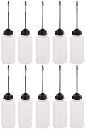 UPKOCH 10piezas Botellas De Para Máquina De Coser Contenedores Transparentes Para Dosificadores De Plástico Para Herramientas y Electrodomésticos Sin Fugas Ligero y Resistente