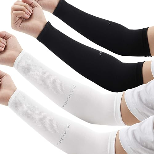 YiJiuBa Maniche a maniche corte da gioco, 2 paia di manicotti anti-UV, per sport, allenamento, attività all'aria aperta, 1, 1