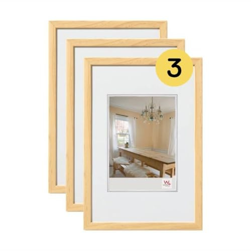 walther design Bilderrahmen Peppers Holzrahmen 7x10 cm kiefer, 3er Pack, BP710K3