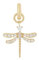 Amor Charm 925 Sterling Silber Damen Charms, mit Zirkonia synth., 2,3 cm, Weiß, Libelle, Kommt in Schmuck Geschenk Box, 2038524