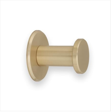 Evi Bathroom Hanger | Wandaufhänger aus Messing | Mattes Finish | Zum Aufhängen von Kleidung, Mänteln oder Handtüchern | Selbstklebende Handtuchhalter und/oder Schraube | 190DUALLMT