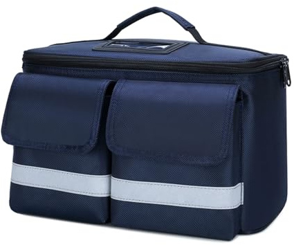 Lyirfan Notfalltasche für den Familien-Notfall, Erste-Hilfe-Set, leere Tasche, medizinische Flaschen-Aufbewahrungstasche für Notfall, tragbare medizinische Taschen für Outdoor, Camping, Reisen (Blau)