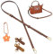 1 Satz Schultergurt für Longchamp Tasche Damen,VVerstellbar Schultergurt für Taschen, Leder Gurt Schulterriemen, längenverstellbarer Ersatzriemen aus Leder, mit 2 Stück Schultergurtadapter(Braun)