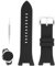 XIW Kompatibel mit 32 mm × 14 mm Armani Exchange AX1040 AX1041 AX1042 Gummi-Uhrenarmband, Ersatz für Herren, Silikon-Armband für Damen, Schwarz