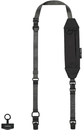bitplay Sling-Bag-Gurt/Kameragurt/Handygurt mit abnehmbarer Tasche, Schwarz, Einheitsgröße