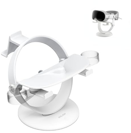 KOOLEVER VR Ständer für Quest 3, Quest 2, Pico 3 und Vision Pro, Stabiler Universal VR Headset Display Dock mit runder Basis, kompatibel mit PSVR 2 und Rift S VR Zubehör