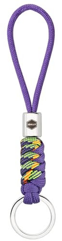 SENLLY Schlüsselanhänger für Schlüssel, Handy, Geldbörse, Geflochtenes Paracord-Design Schlüsselband mit Edelstahl-Hardware