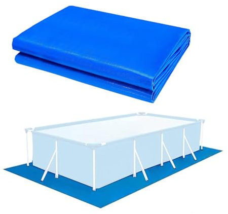 Ynzeyx Tapis de Sol pour Piscine, Bâche de Sol Rectangulaire, Hors Terre Tapis de Protection pour Piscines gonflables, Protecteur De Sol Piscine (200 * 300cm/ 78.74 * 118.11in)