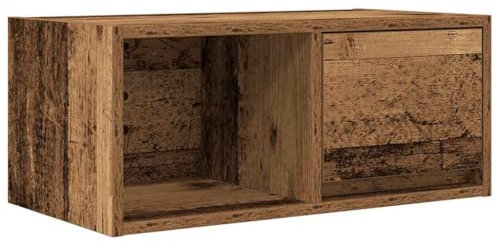 vidaXL Meuble TV Vieux Bois 60x31x25,5 cm Bois d'ingénierie, Banc TV, Meuble HiFi, Centre de Divertissement, Buffet TV, Meuble multimédia, Console TV
