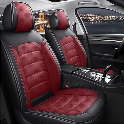 IITA Sitzbezüge Auto Autositzbezug für Mercedes für A-Klasse W168 W169 W176 W177 für A-Klasse A160 A180 A190 A200 A220 A250 Auto-Schonbezüg(Red Black)