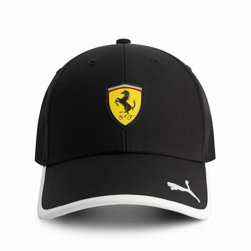 PUMA Scuderia Ferrari F1 Kinder Klassische Logo-Kappe - Einheitsgröße | 6 Panel Logo Cap, Scudetto Ferrari Schild auf der Vorderseite, Offizielles Scuderia Ferrari PUMA Produkt