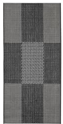 andiamo In- und Outdoorteppich Arizona für den Außenbereich, Webteppich für die Terrasse und den Balkon 60 x 110 cm anthrazit, Kästchen Anthrazit