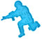 Angoily Soldaten ornament form Fondant Soldier Form Schlüssel geformt handgemachte handmade kuchenform Silikonform soldatenförmige Form DIY-Versorgung Kieselgel Blue