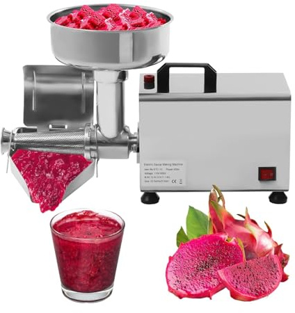 HCZKIUJY Electric Tomato Strainer Machine,450W Commercial Grade Tomato Milling Machine For Tomato Strawberry And Blueberry Sauce,50 Kg/H Pure Copper Motor Food Strainer And Sauce Maker