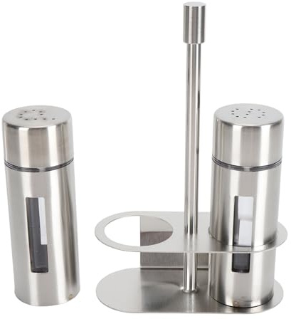Fafeicy Claro Sichtbarkeitsgewürzsglas aus 304 Edelstahl, Salz und Pfeffer für Freizeitfahrzeuge, 2 Stücke (S)