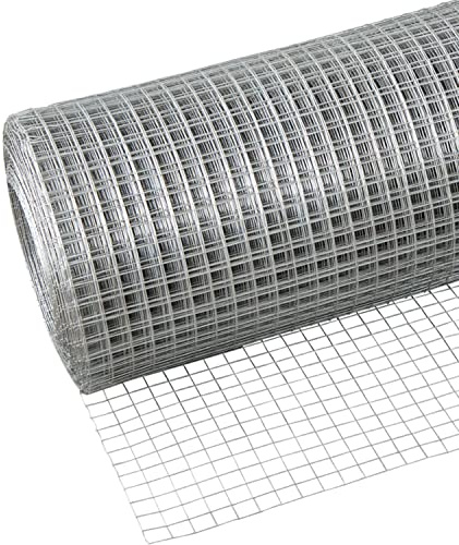 YKMYXZ, 304 Stainless Steel Mesh, Welded Mesh Wire, 12mm Hole Livestock Fencing Roll for Chickens, Rabbits, Dogs, Garden Fencing(1x9m)