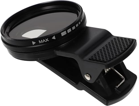 37mm Handy Verstellbarer ND2-400 Filter für Mobiltelefone | Aluminiumlegierung und Optisches Glas, Clip, Abdeckung, Tasche, für Helle Aufnahmen und Bewegung
