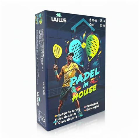 Padel IN House - Padel Kartenspiel - Sportliche Brettspiele - Kartenspiel für Erwachsene - Geschenkideen - Friki Padel Geschenke - Originelle Geschenke für Teenager